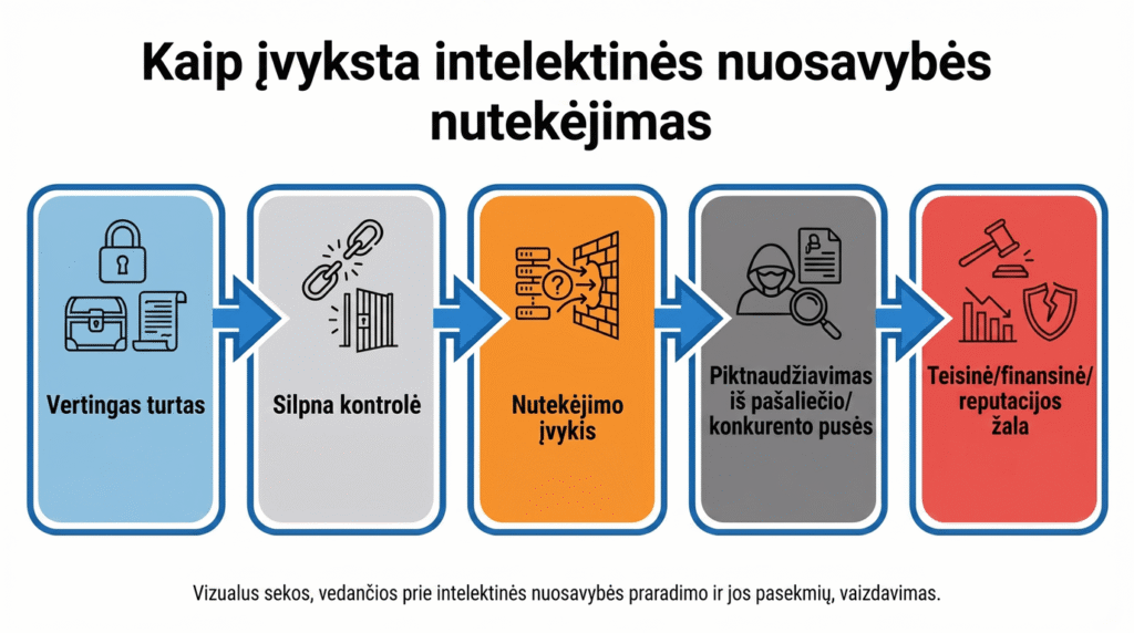 Kaip vyksta intelektinės nuosavybės nutekėjimas